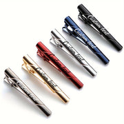 Set of 6 Laser‑Engraved Tie Clips – Geometric Patterns in Silver, Gold, and Copper