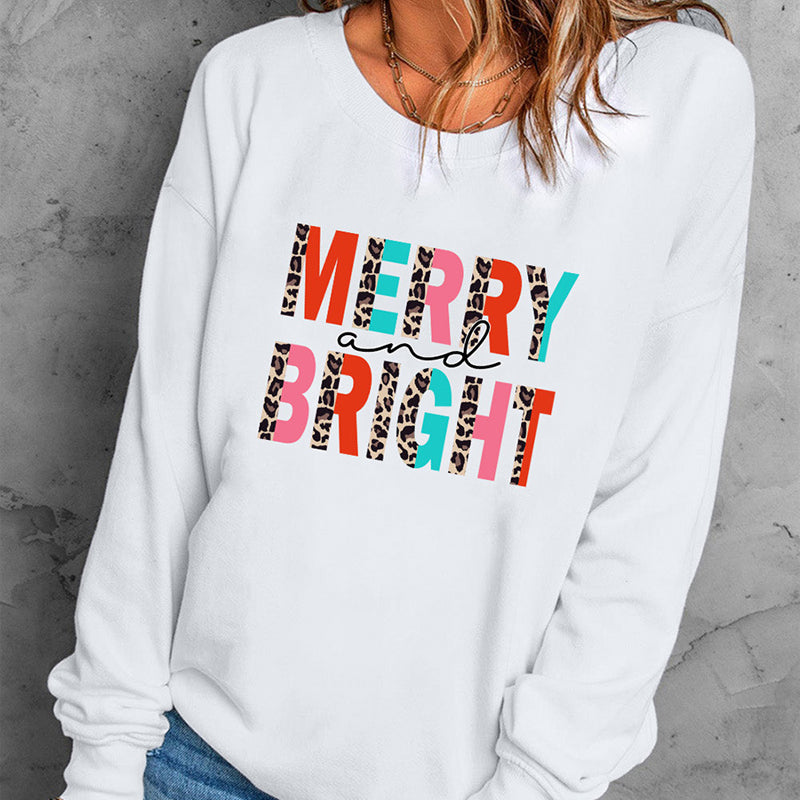 Leopard Print Color Block Pullover Sweater