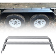 Tandem Axle Trailer Fenders – 72‑7/8" L x 10‑1/4" W x 13" H, 14‑Gauge Steel Diamond‑Tread Plate, Fits 13"‑15" Tires (2‑Piece Set)
