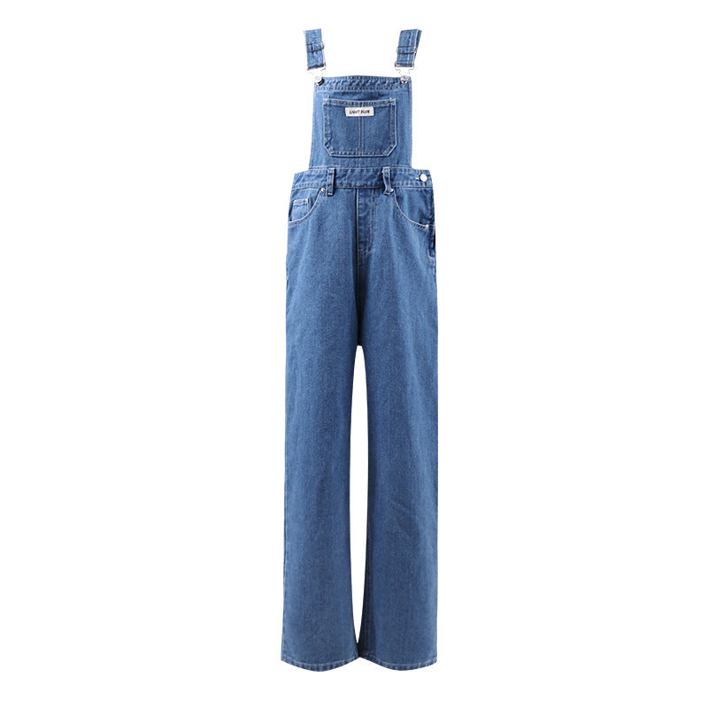 High Street Denim Suspender Pants Women's Summer