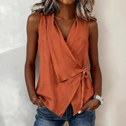Chocolate-colored Women's Sleeveless Shirt