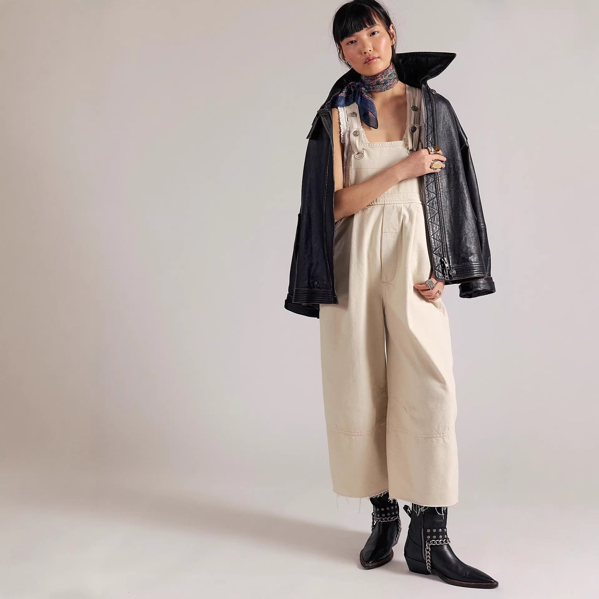 Trendy Loose-Fit Denim Overalls for Women