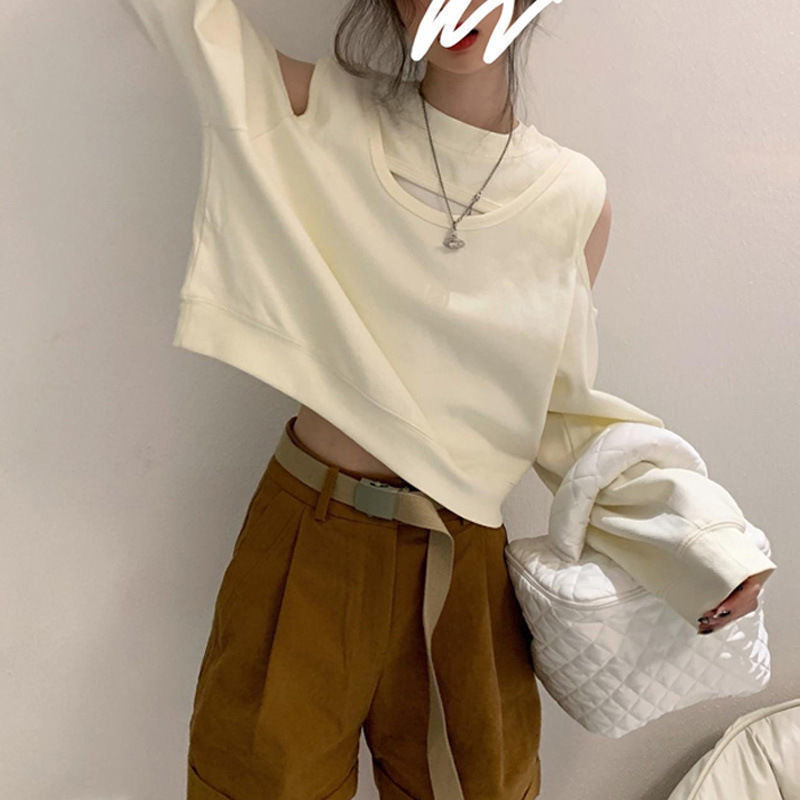 Cozy Off-The-Shoulder Loose Knit Sweater Top
