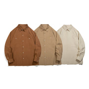 Women's Cotton Loose Solid Color Casual Shirt