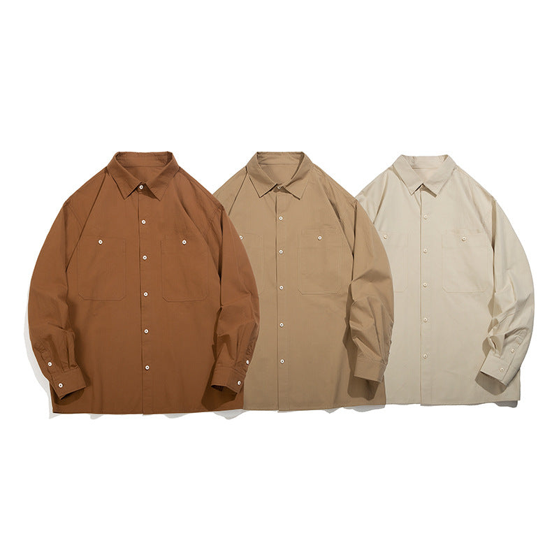 Women's Cotton Loose Solid Color Casual Shirt