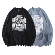 Hip Hop Oversized Letter Print Sweatshirt