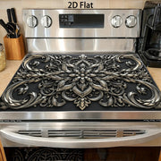 Heat‑Resistant 2‑D Flat Stove Top Protector Mat – Oil‑Proof, Waterproof, Non‑Slip – Reusable Kitchen Countertop Cover