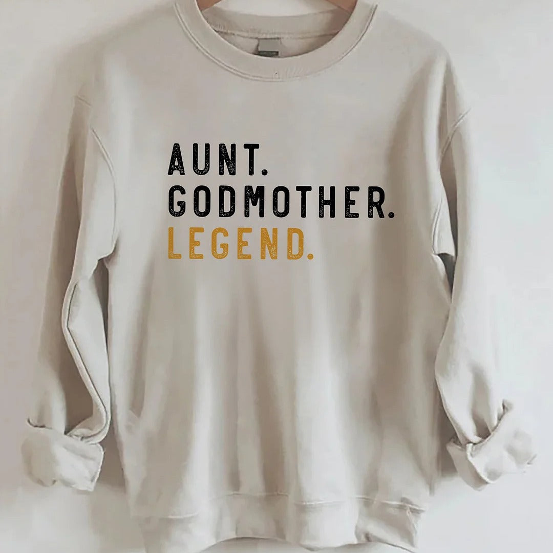Chic Letter Print Off-Shoulder Pullover Sweater