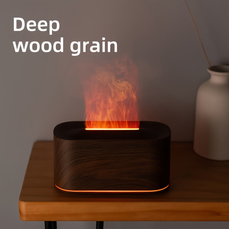 [Flame Design Aromatic Diffuser] USB Powered Flame Design Aromatic Diffuser,Flame Design Humidifier, Environment Light Flame Light Essential Oil Diffuser, Night Light, Suitable for Home Bedrooms And…