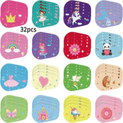 32 Disposable Adhesive Eye Patches – 16 Fun Designs