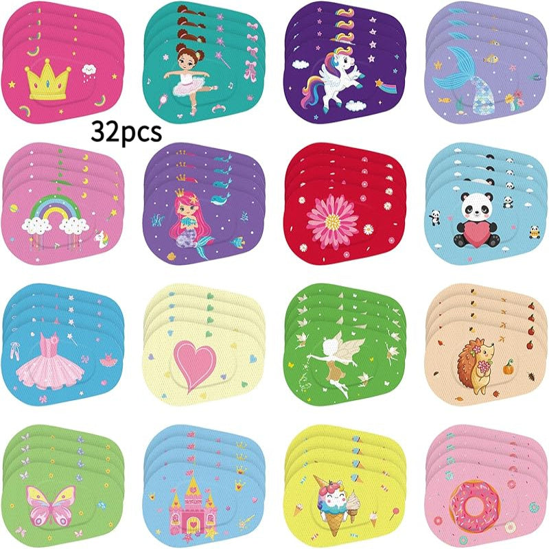 32 Disposable Adhesive Eye Patches – 16 Fun Designs
