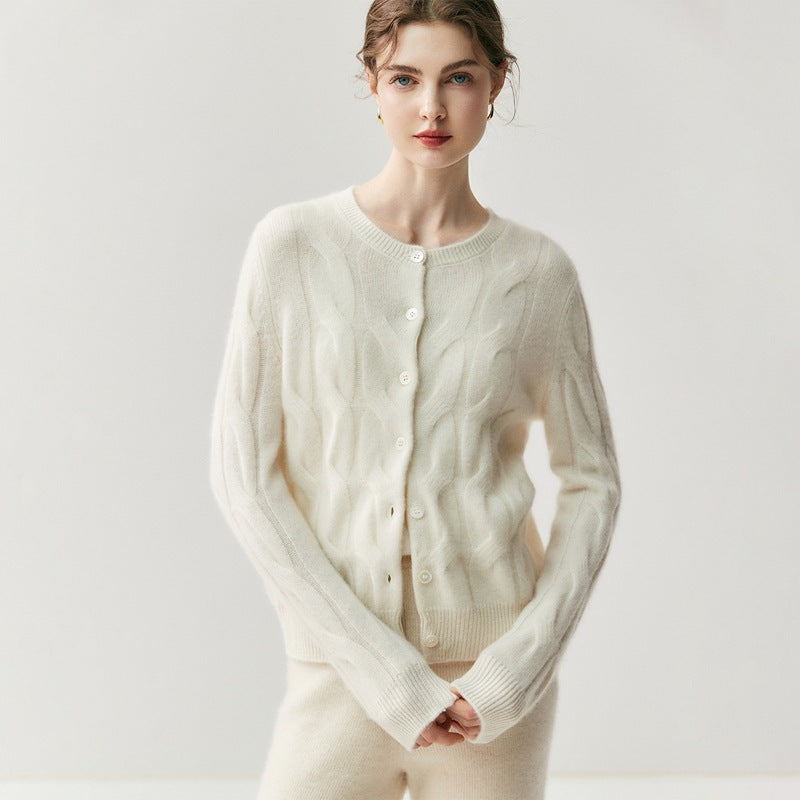 Ribbed Sweater with a Crew Necksoft