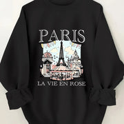 Plus Size Round Neck Letter Print Sweatshirt