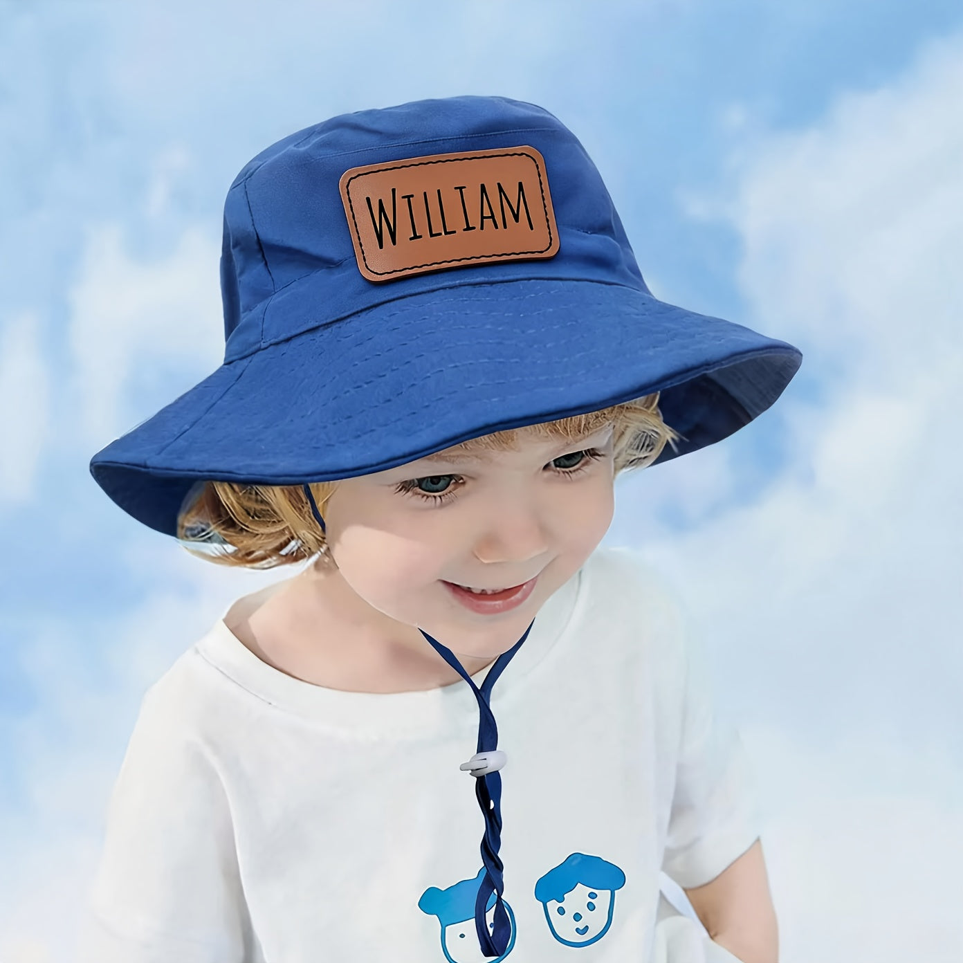 Lightweight Foldable Fisherman Hat for Kids with Personalized Name Tag