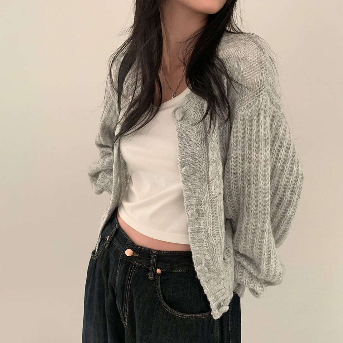 Retro Lazy Style Sweater Coat Women's Winter