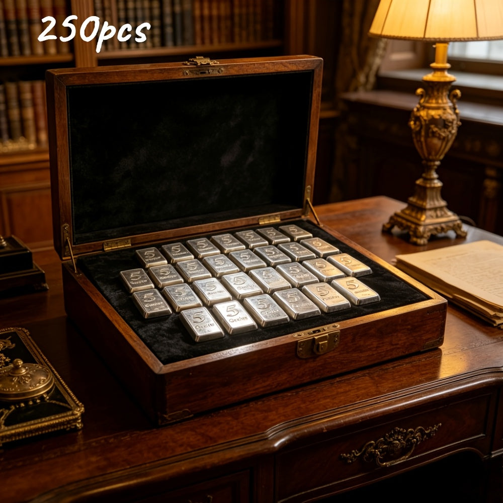 250-Piece Mini Silver Iron Bar Set – 2024 Edition