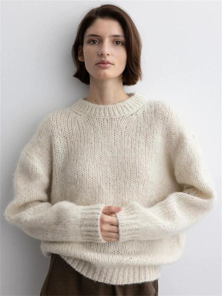 New Mohair Knit Sweater Relaxed Oversized Design