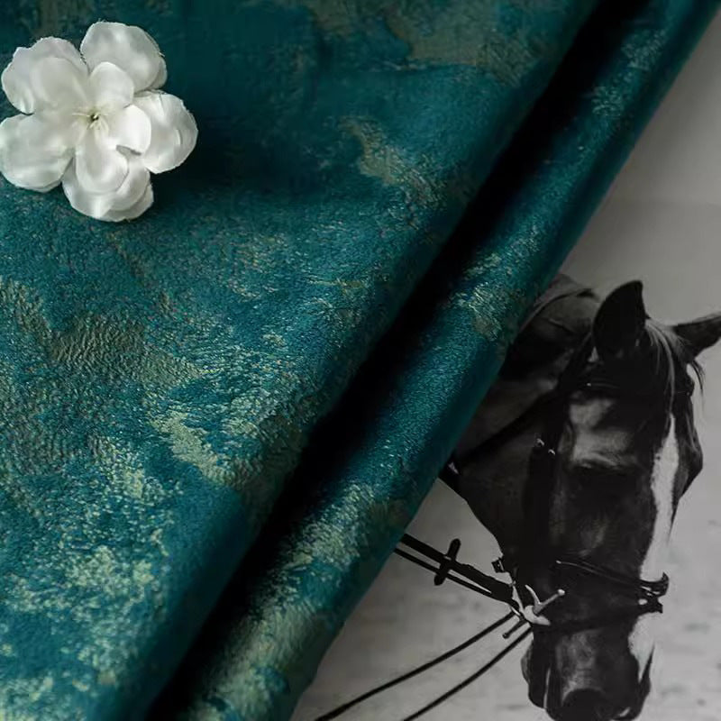 High-end Living Room Curtains in a European-style Minimalist and Modern Design Made From Thick Velvet Fabric