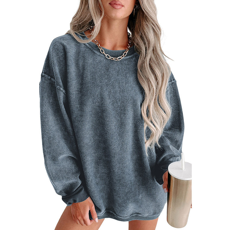 Cozy Solid Color Women's Knitted Pullover Sweater