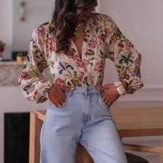 Women's Long-sleeved Shirt Printed Shirt
