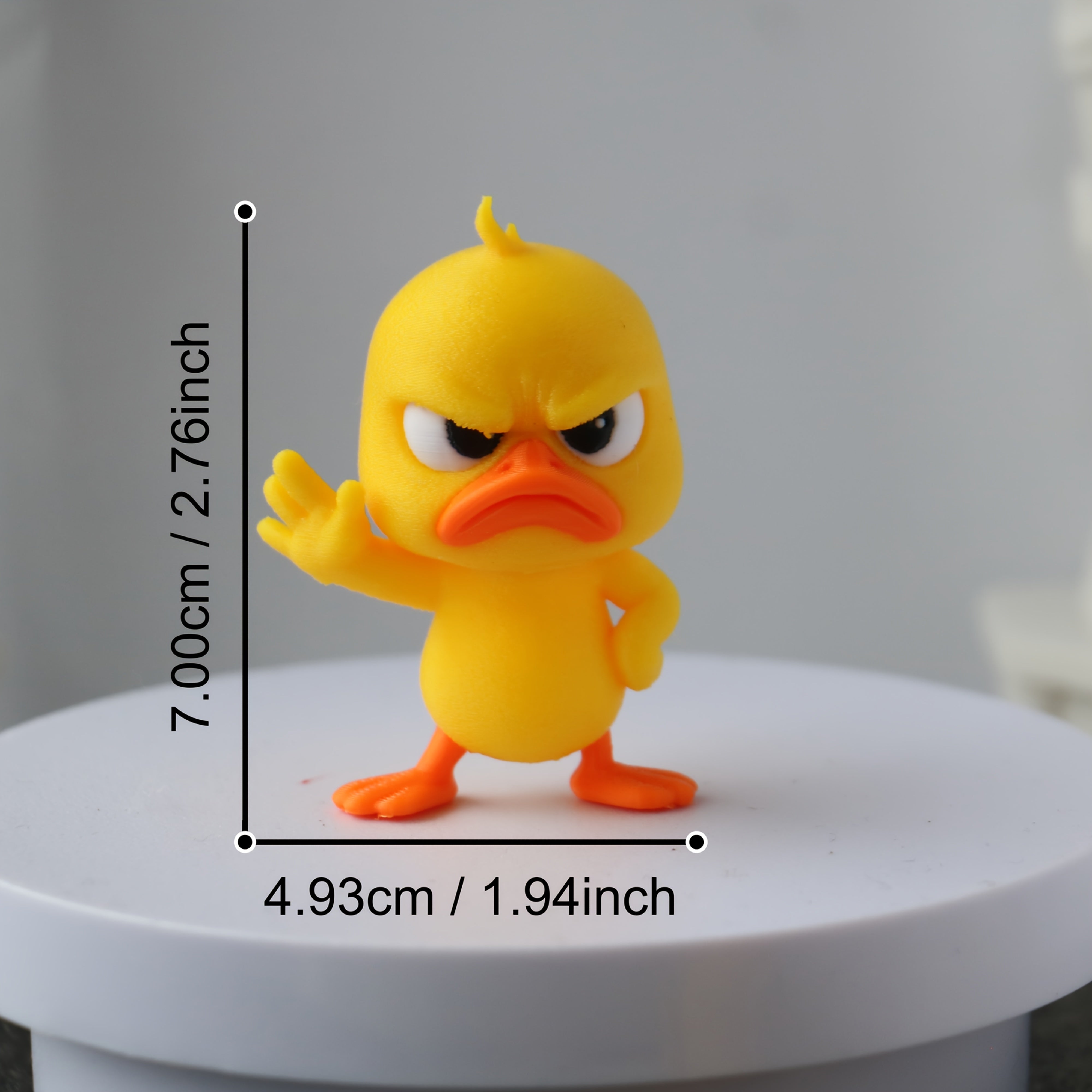 Love duck figurine with heart gesture for home decor and gifts