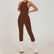 High Elastic Quick-drying Sleeveless Three-dimensional Sports Yoga Jumpsuit