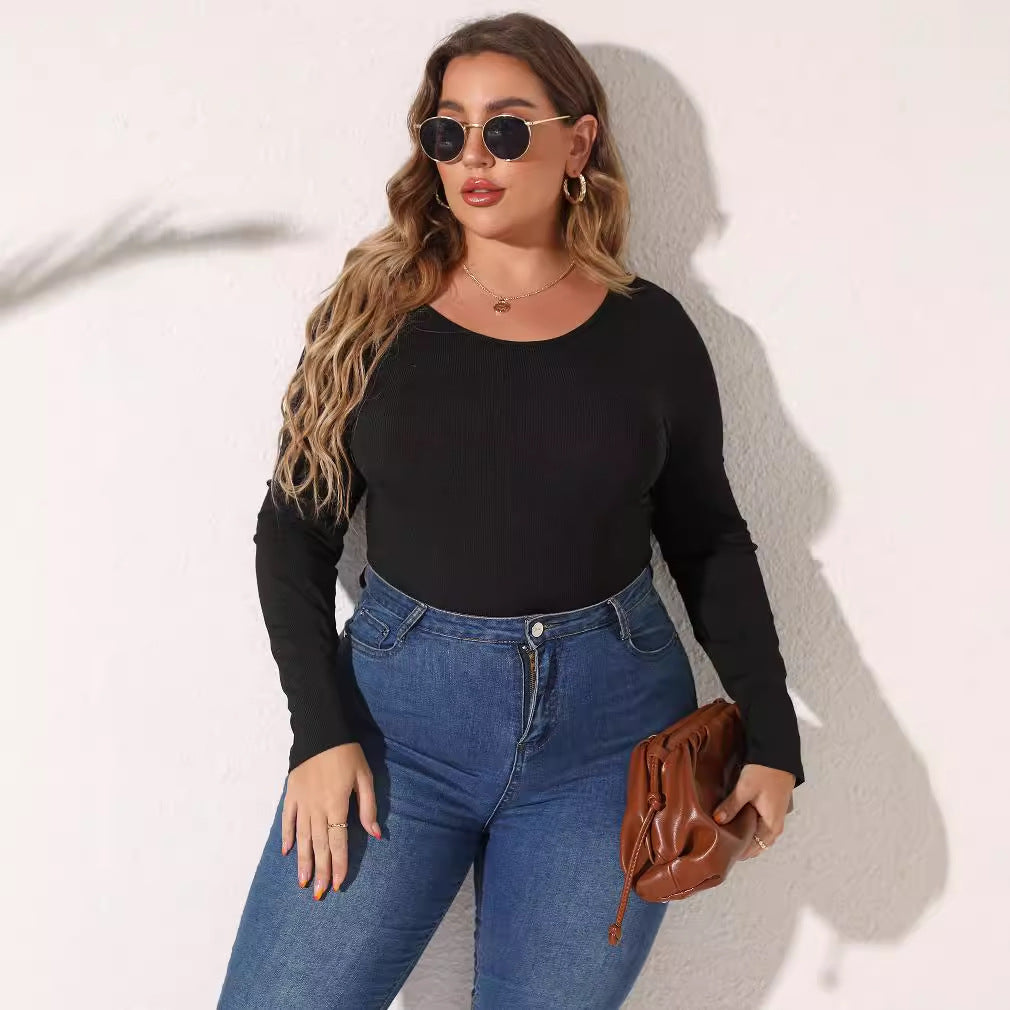 Minimalist Long Sleeve Bottoming Shirt Jumpsuit