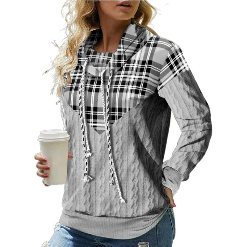 Cozy Multicolor Women's Hooded Pullover Sweater