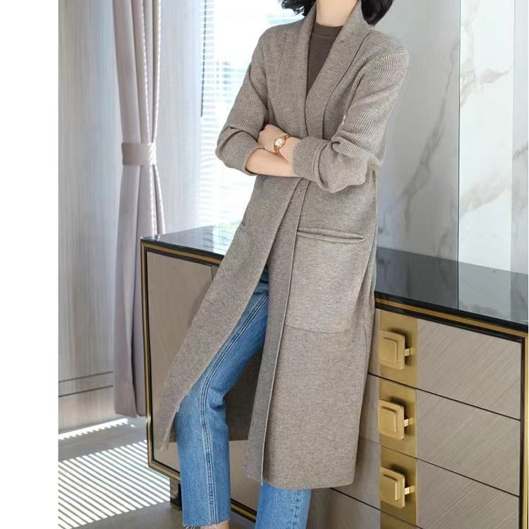 Autumn Winter Plus-size Long Knitted Sweater