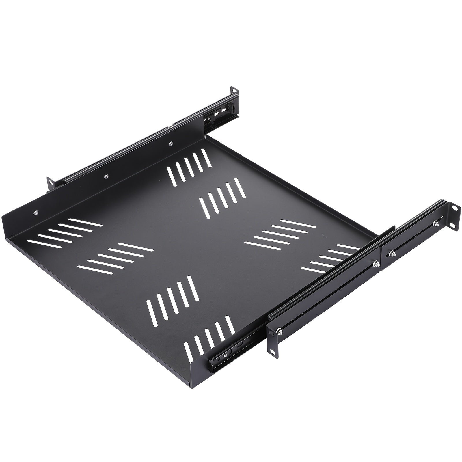 1U Sliding Cantilever Server Shelf, 19‑Inch Length, Vented, Up to 15‑Inch Depth