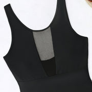 Black Mesh Minimalist Swimsuit