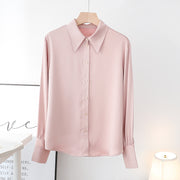Women's Satin-Like Long-Sleeve Shirt