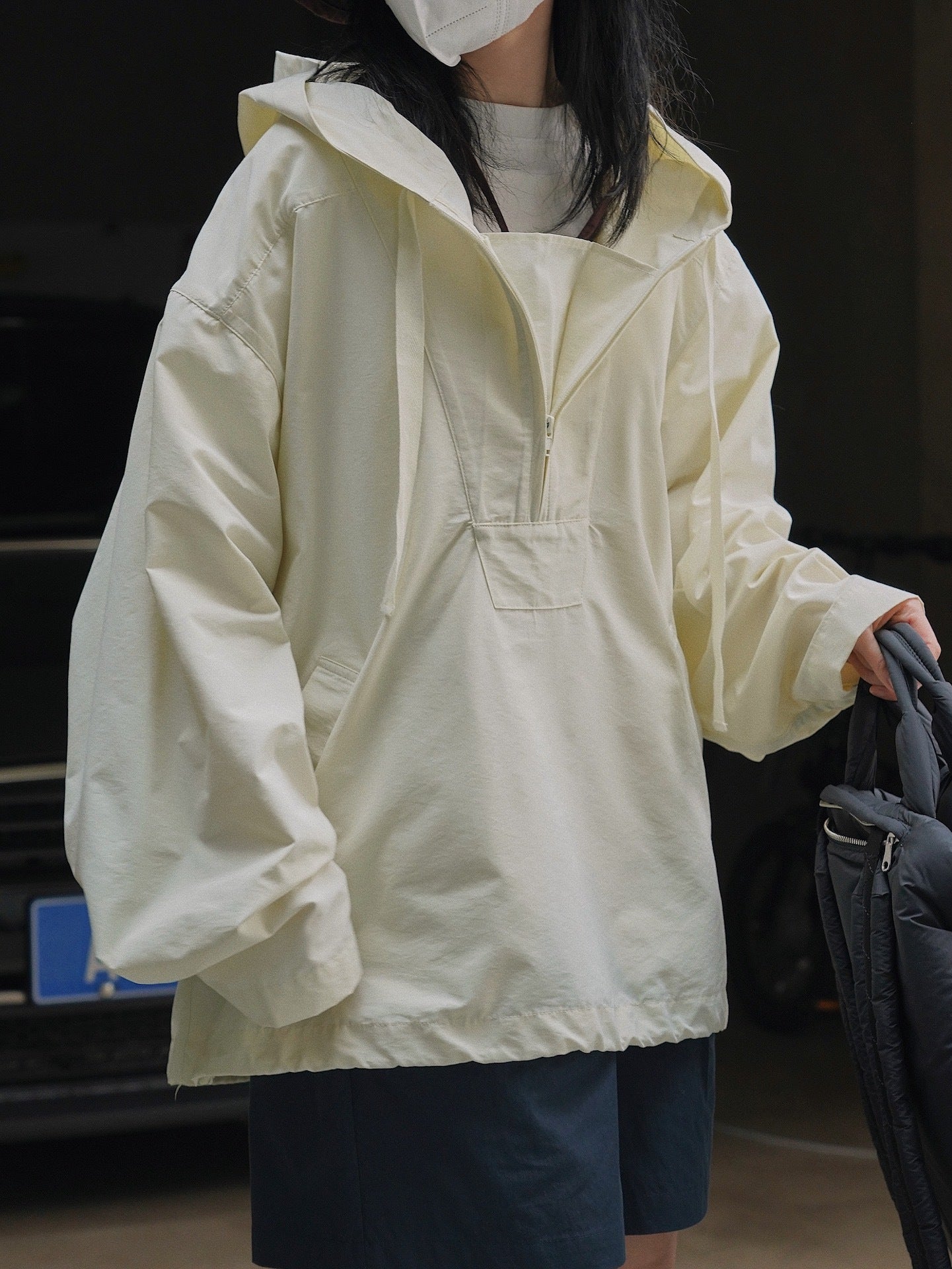 Korean Style Slim Hooded Windbreaker Jacket
