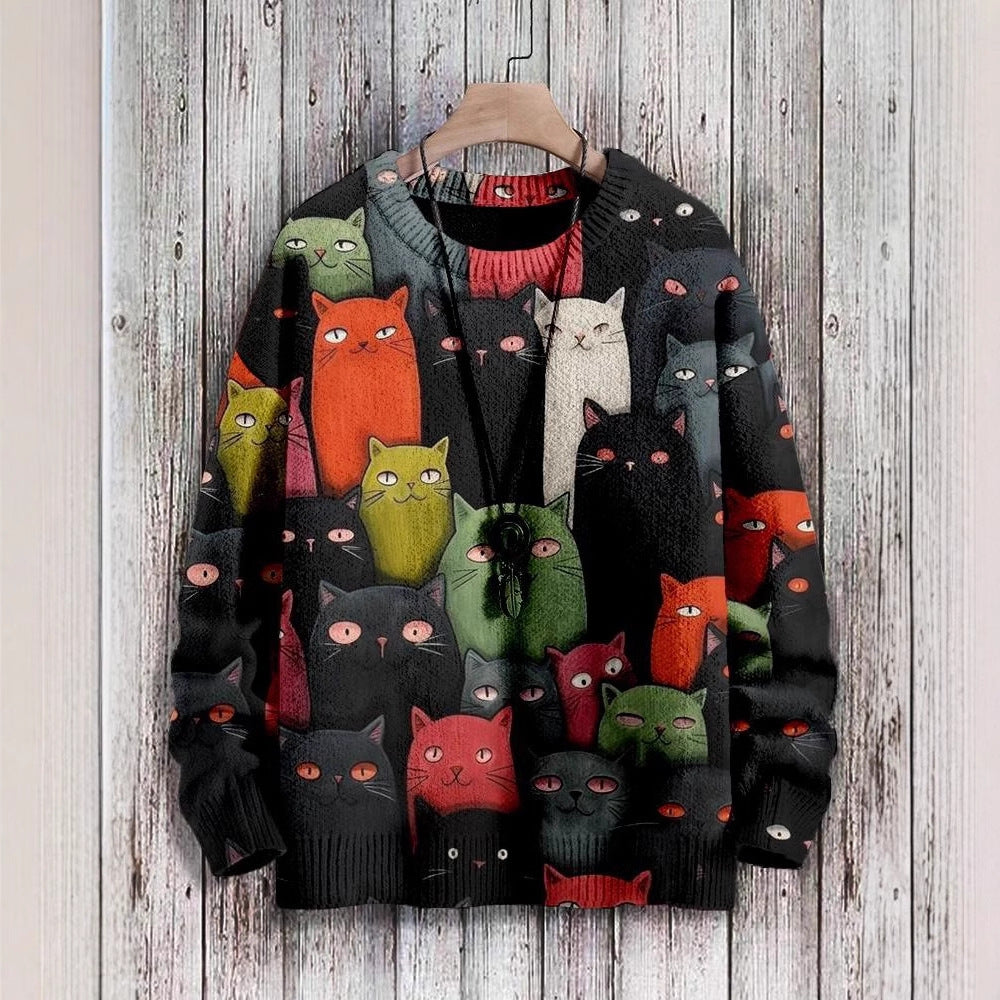 Chunky-knit Crewneck Sweater in a Thick, Heavyweight Fabricno Hood