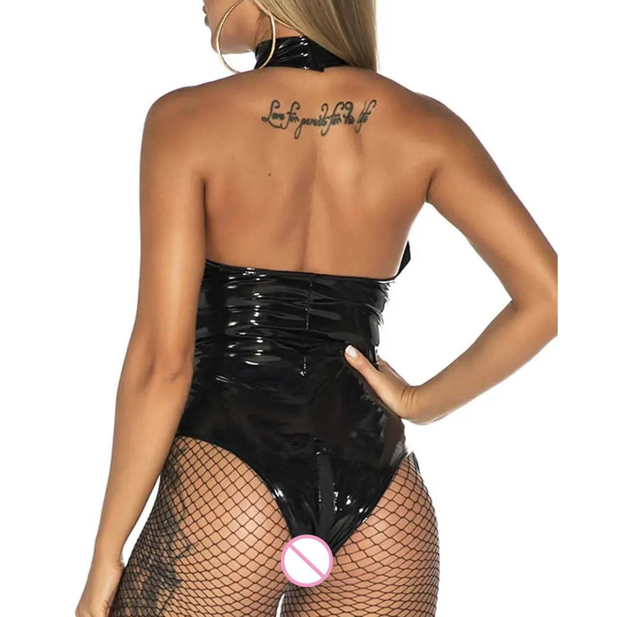 Women's Fashion Pure Color Tight Mirror Jumpsuit