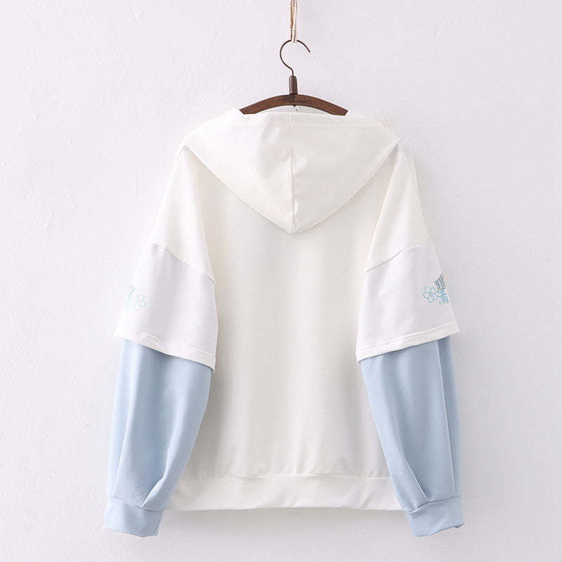 Women's Printed Sleeve Hooded Pullover Hoodie