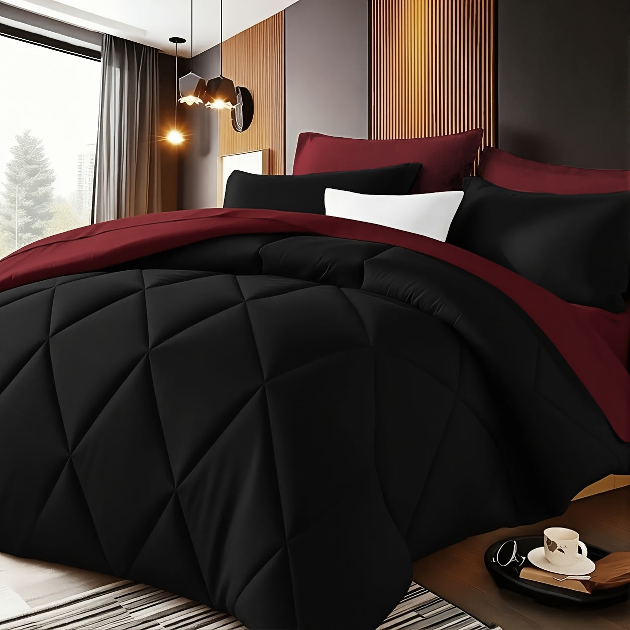 2‑Piece Solid Color Diamond‑Pattern Bed Sheet Set – Large & Extra‑Large, Ultra‑Fine Fiber Quilt with Pillowcase