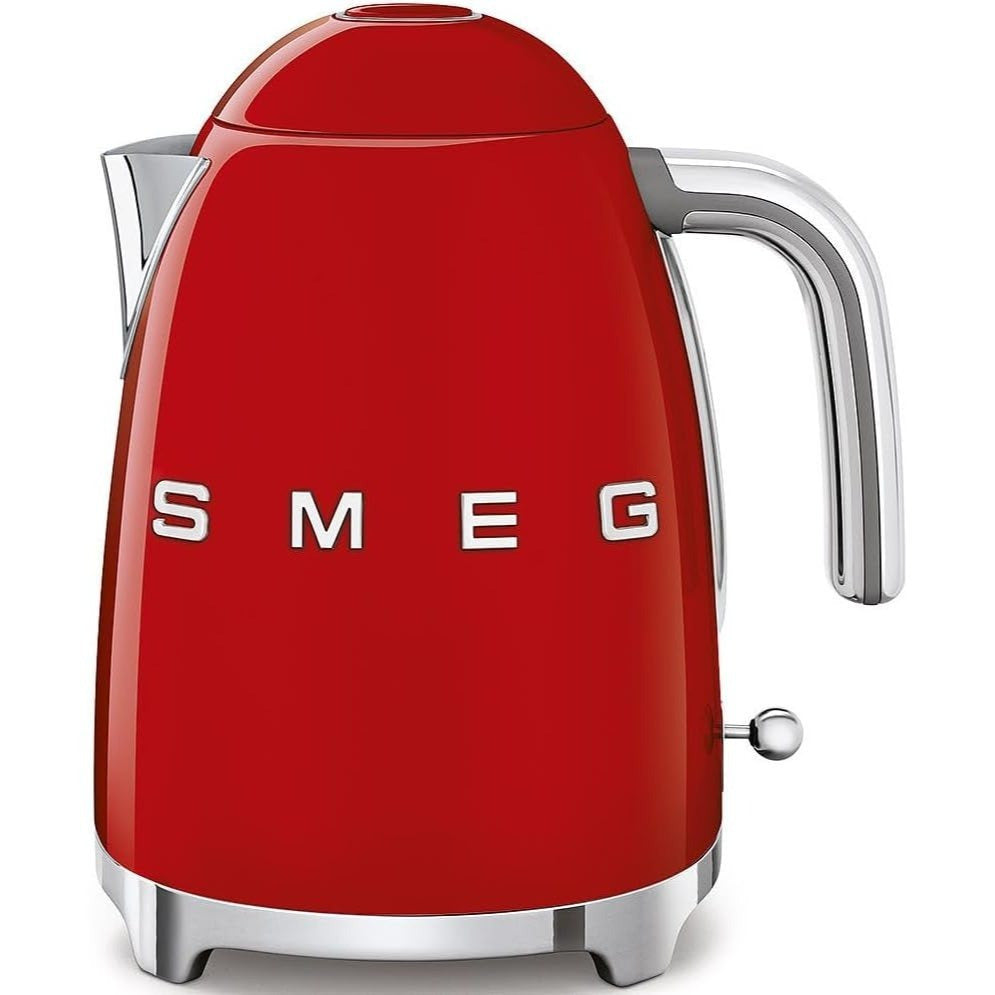 50’s Retro Style Electric Water Kettle with Automatic Shutoff, Removable Base and Water Indicator – Red