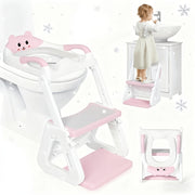 Adjustable 2-in-1 Potty Training Toilet Seat with Step Stool for Toddlers