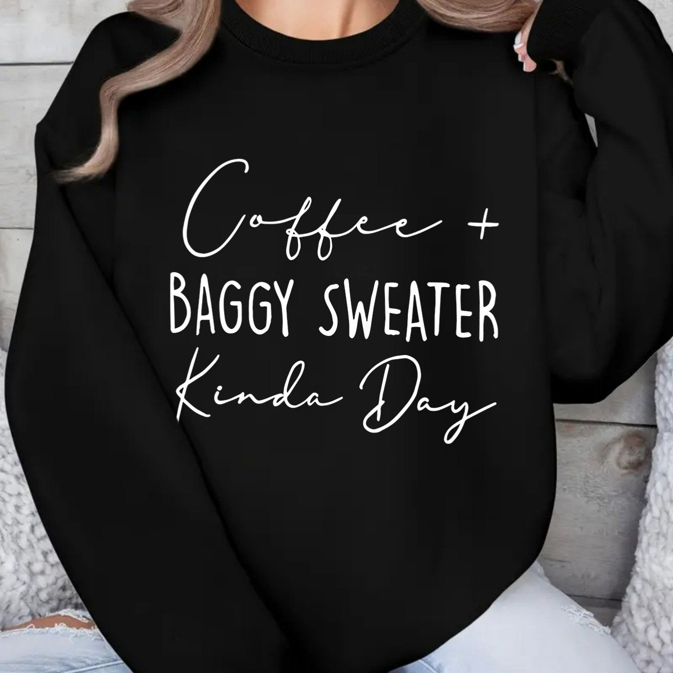 Plus Size Animal Print Round Neck Sweatshirt – Autumn/Winter Western Style