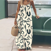 Casual Strappy Open-back Loose Dress