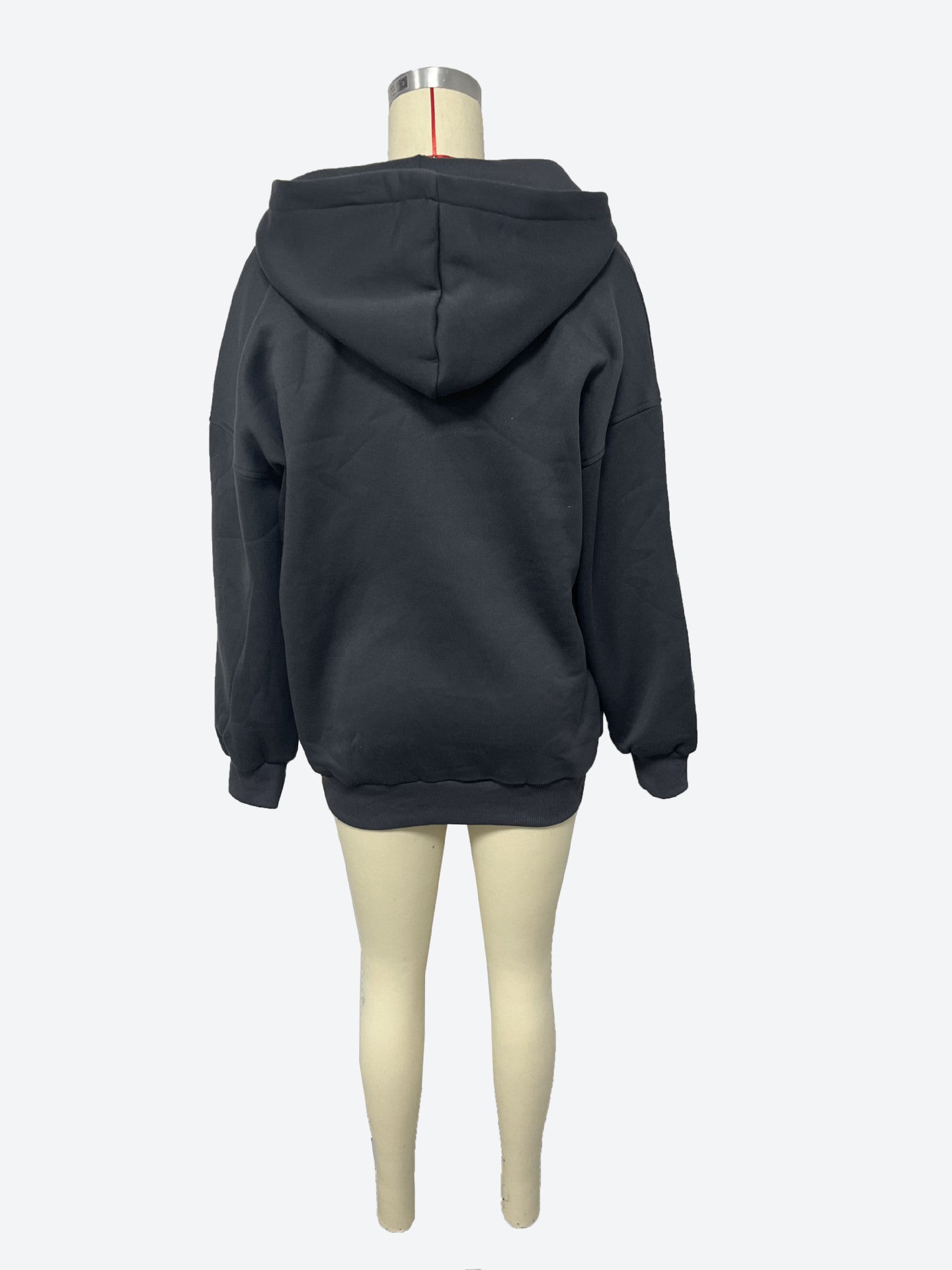 Fleece-Lined Printed Long-Sleeve Hooded Sweatshirt
