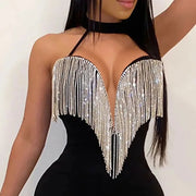 Backless Nightclub Crystal Gorgeous Jumpsuit