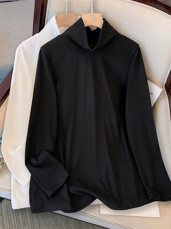 Plus Size Turtleneck Long Sleeve Top