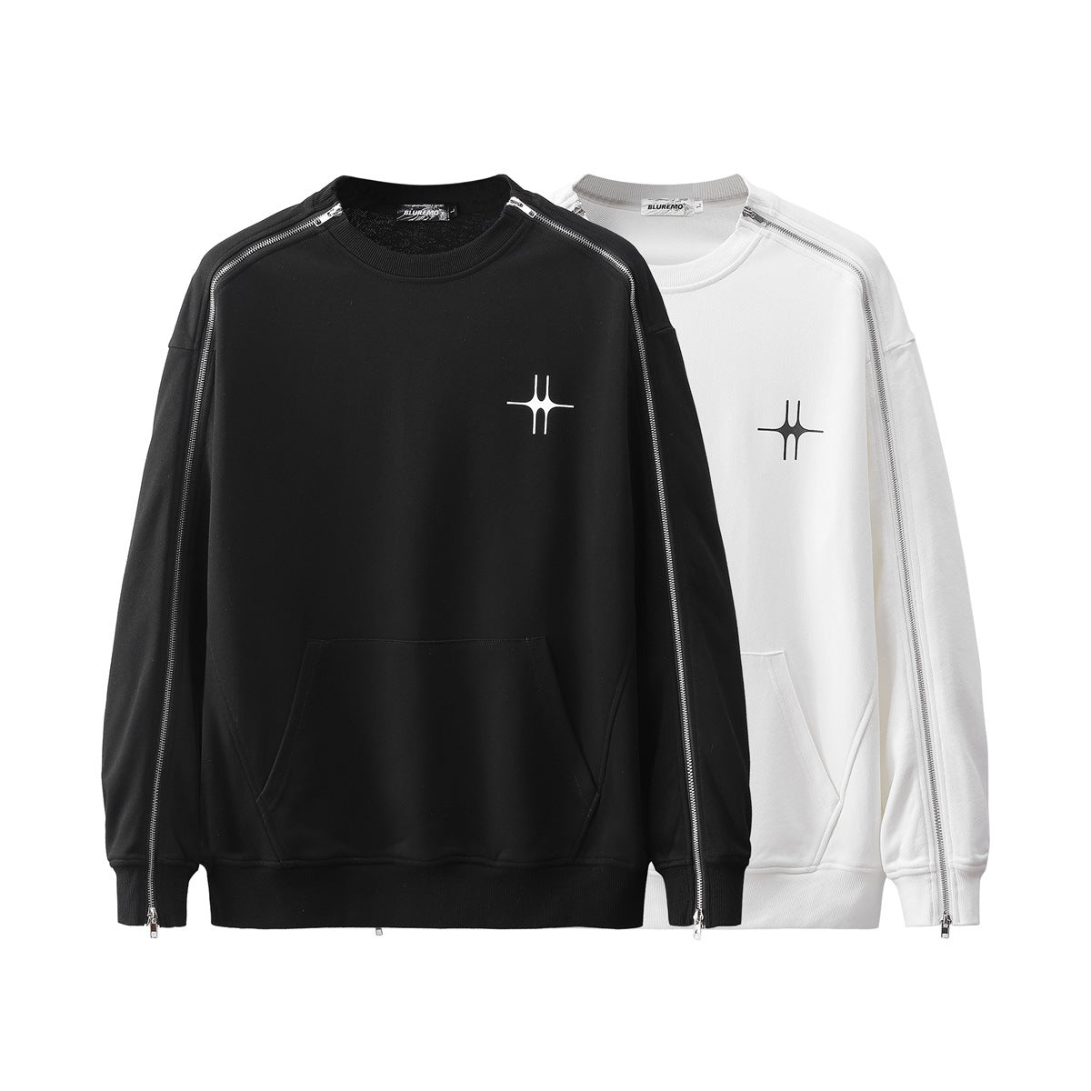 Letter Print Zipper Pullover Sweatshirt