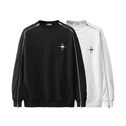 Letter Print Zipper Pullover Sweatshirt