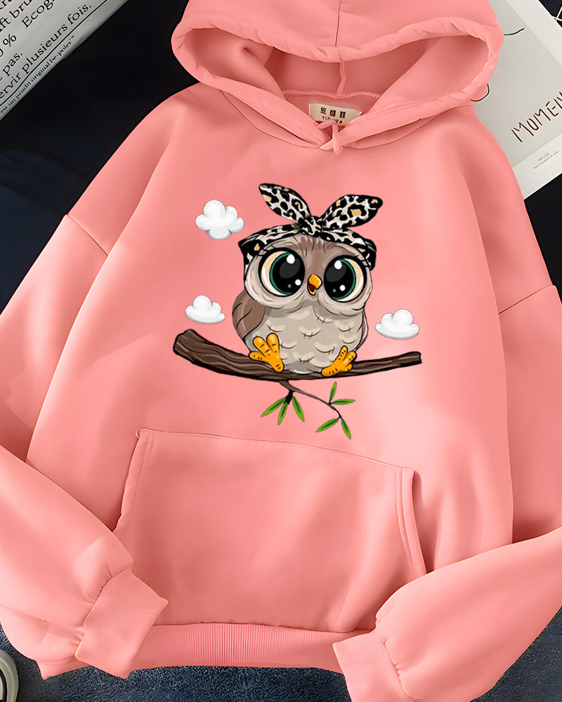Cute Cartoon Hooded Sweatshirt for Women - Cozy & Casual