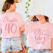 Loose-Fit Cartoon Pink Crew Neck T-Shirt for Women