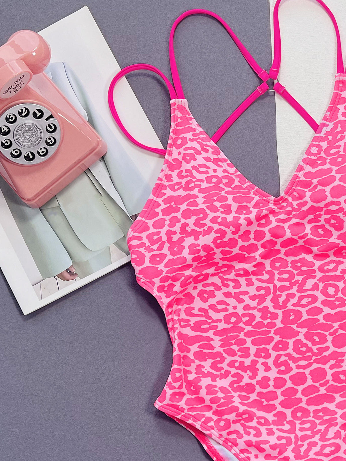 Sexy Leopard Print One-Piece Swimsuit for Beach & Pool