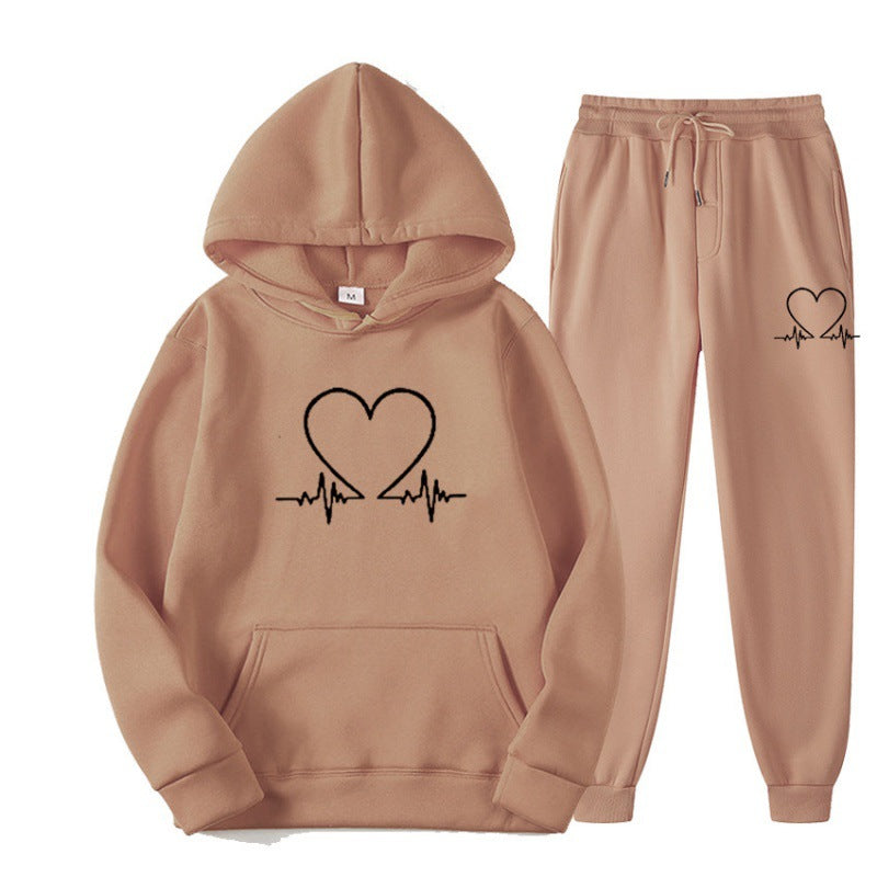 Cozy Fleece Hooded Sweatshirt & Jogger Set